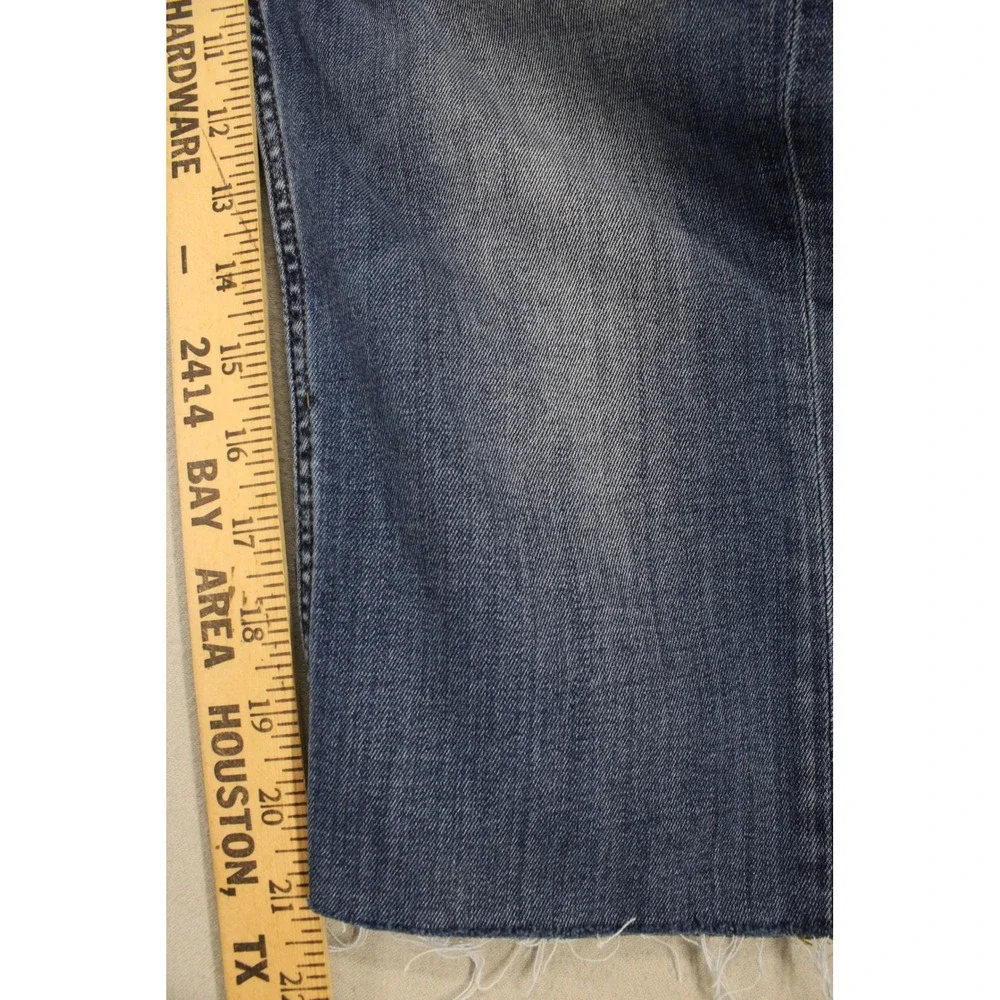 Banana Republic Jeans Traveler Slim Mens 30x21 Raw Hem Denim Cropped